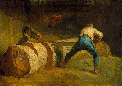 The Wood Sawyers Jean-Francois Millet